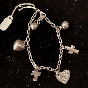 Crosses and hearts bracelet